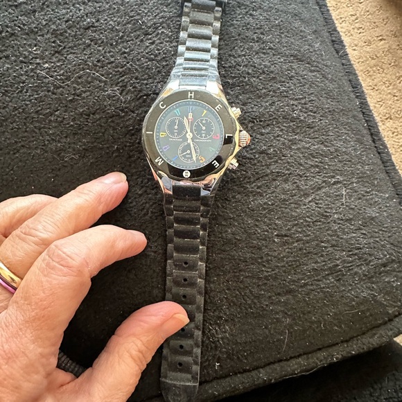 Michele watch with silicone band. Needs only a battery - Picture 2 of 3